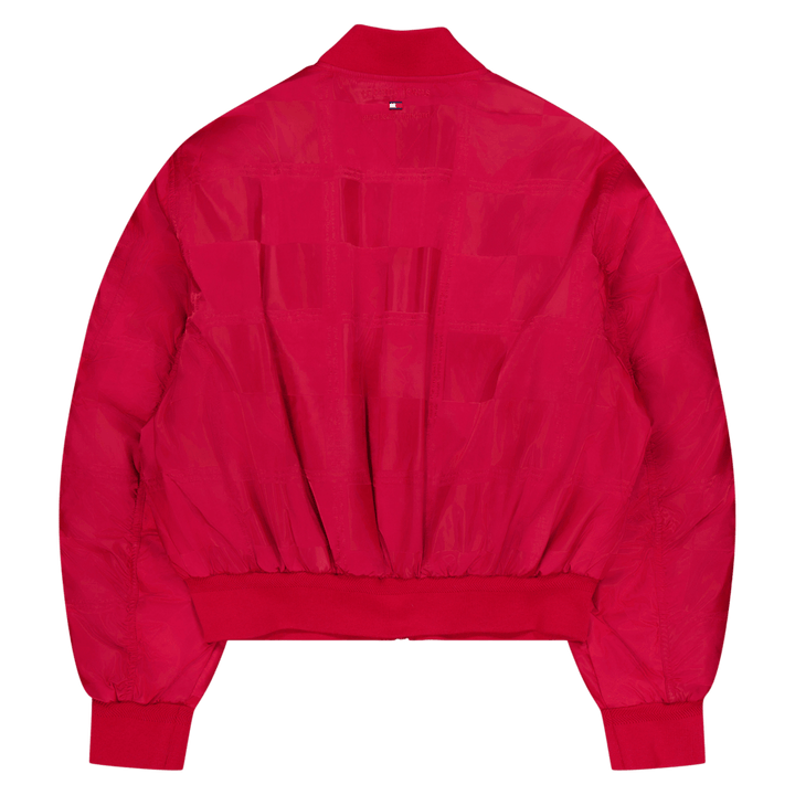 Tjcu Jacquard Boxy Bomber Jack Medium Red