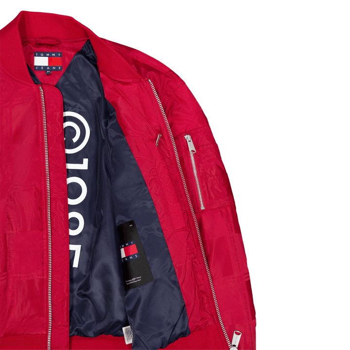 Tjcu Jacquard Boxy Bomber Jack Medium Red