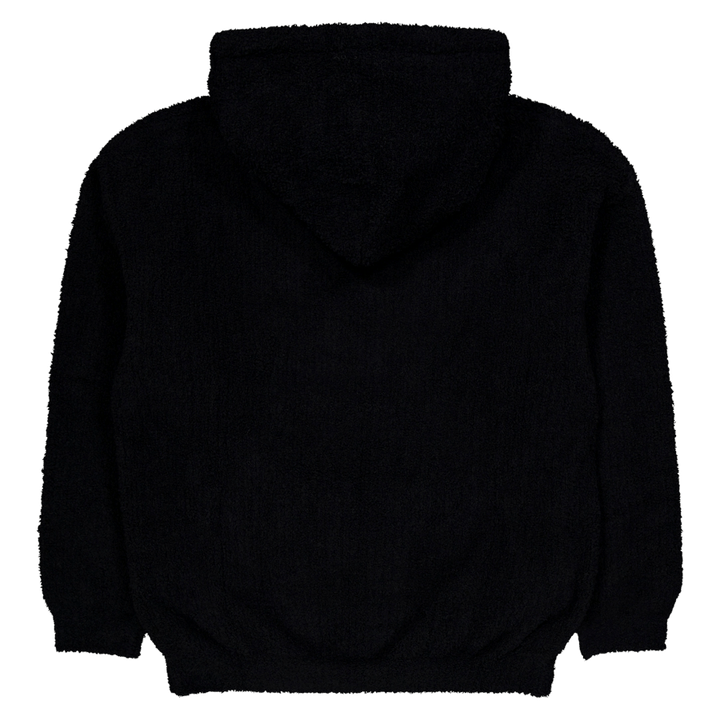 Parka con cerniera in velluto nero