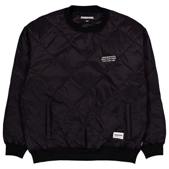 Quilting Pullover Shirt Ls Black