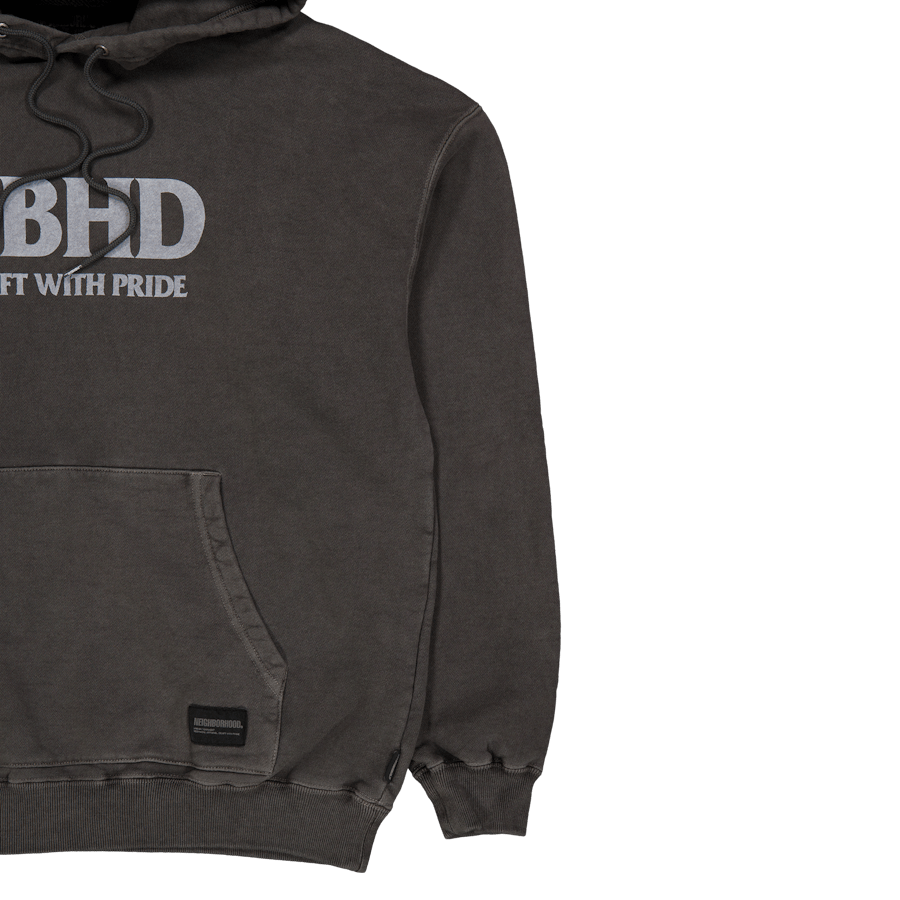 Pigment Dyed Sweatparka Ls Black