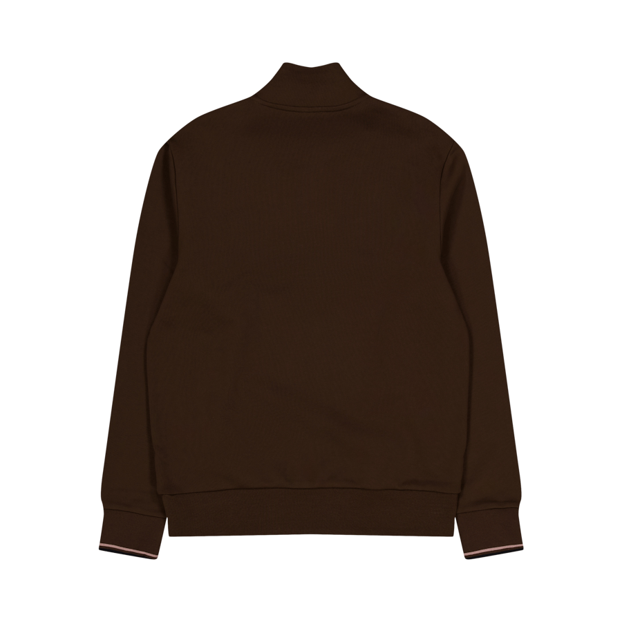 Felpa con mezza zip Q21 Burnt Tobacco