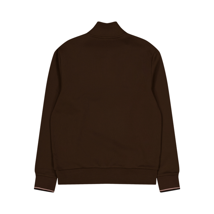 Felpa con mezza zip Q21 Burnt Tobacco