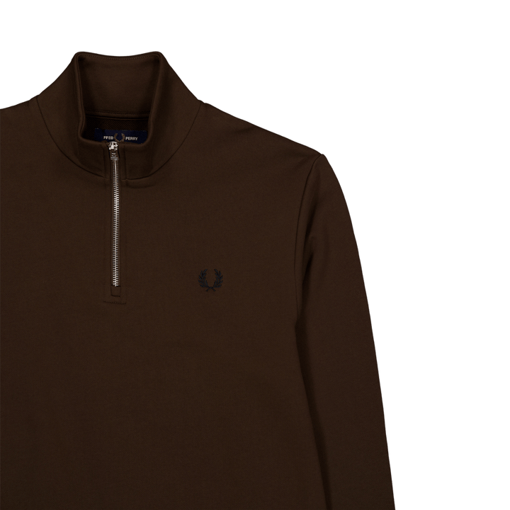 Felpa con mezza zip Q21 Burnt Tobacco