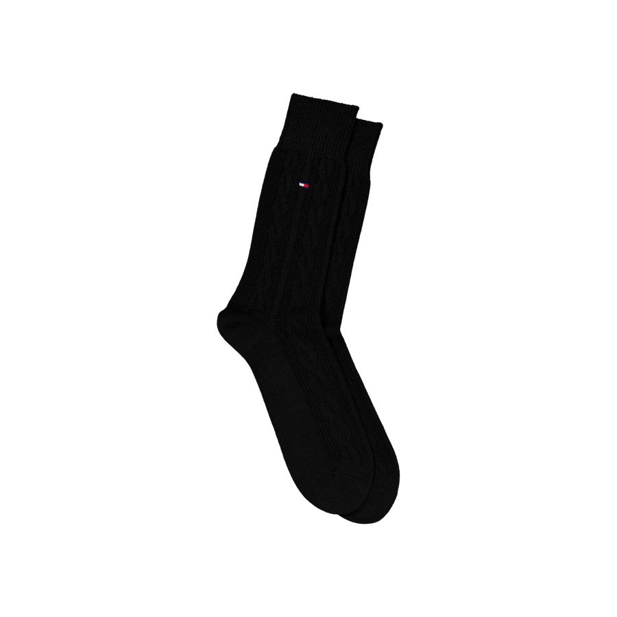 Th Men Sock 1p Cable Wool 002