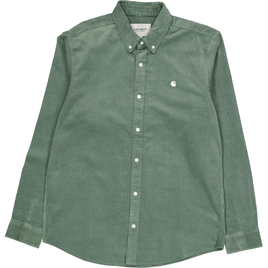 L/s Madison Fine Cord Shirt Park / Wax
