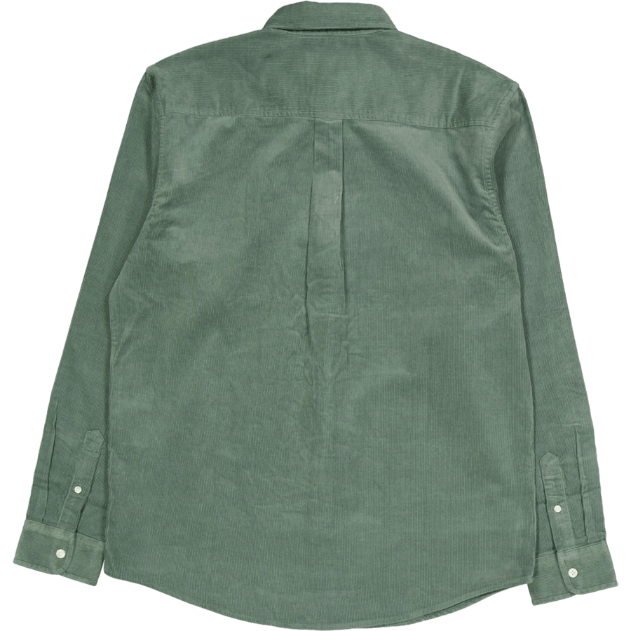 L/s Madison Fine Cord Shirt Park / Wax