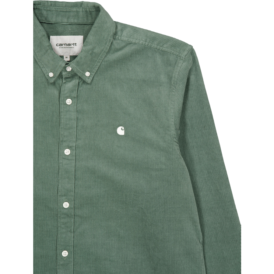 L/s Madison Fine Cord Shirt Park / Wax