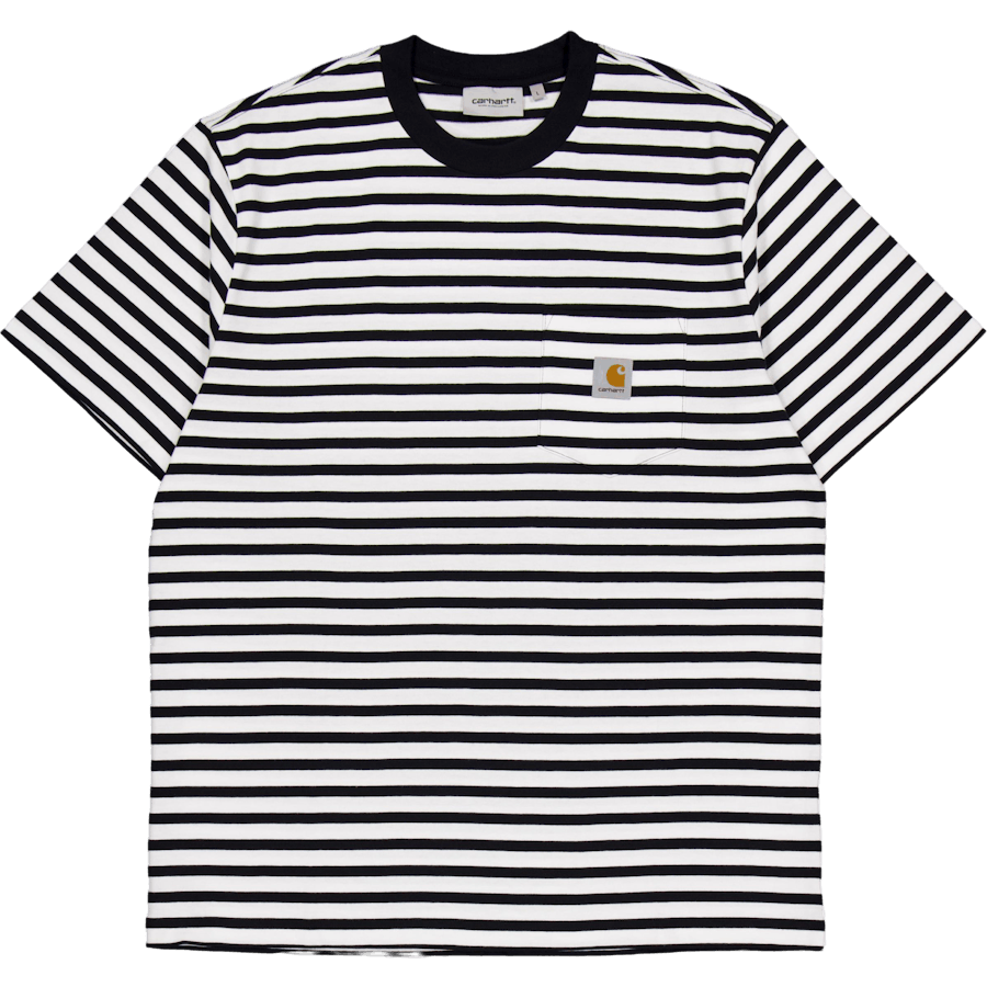S/s Seidler Pocket T-shirt Seidler Stripe, Svart / Vit