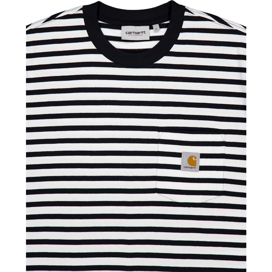 S/s Seidler Pocket T-shirt Seidler Stripe, Svart / Vit