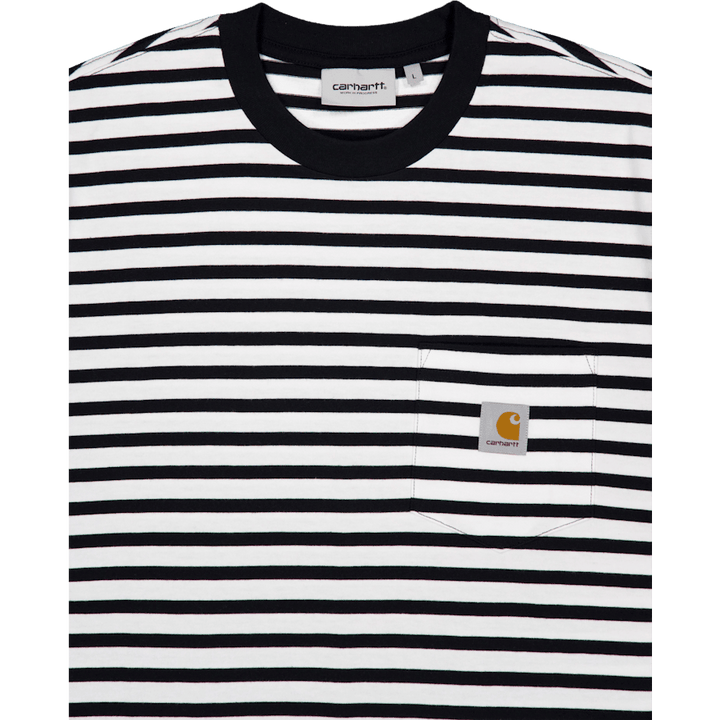 S/s Seidler Pocket T-shirt Seidler Stripe, Svart / Vit