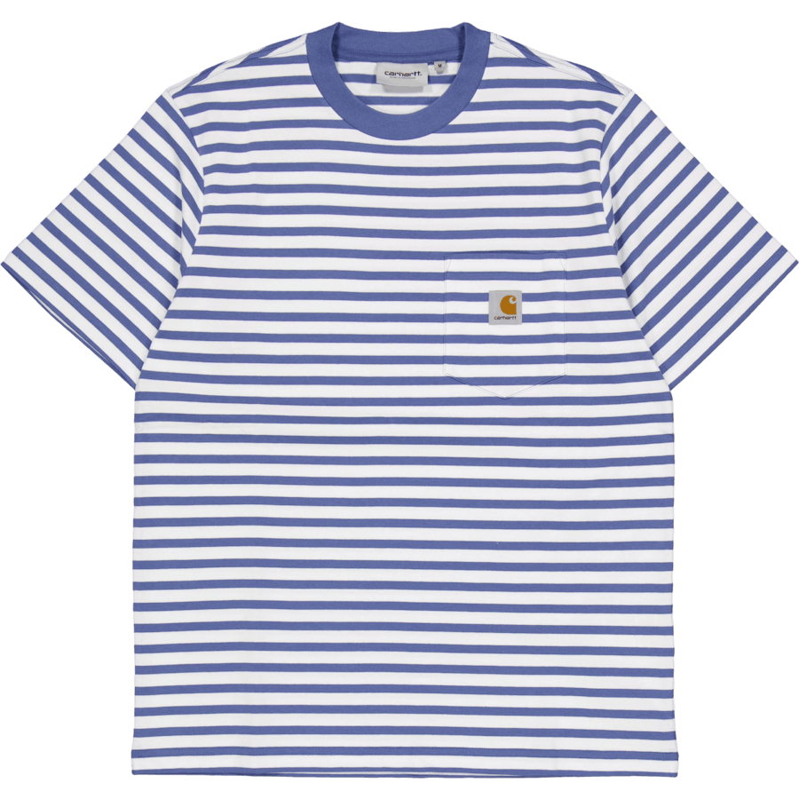 S/s Seidler Pocket T-shirt Seidler Stripe, Sorrent / Whit