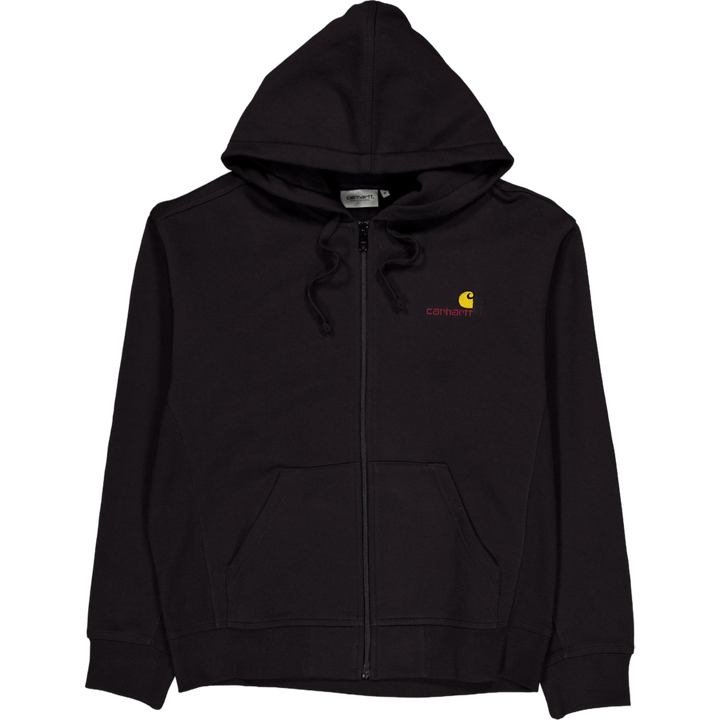 Hooded American Script Jacket Black