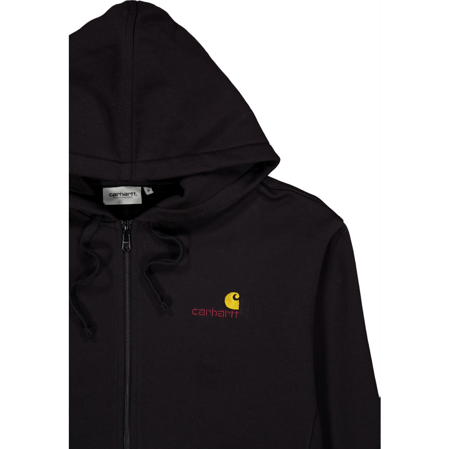 Hooded American Script Jacket Black