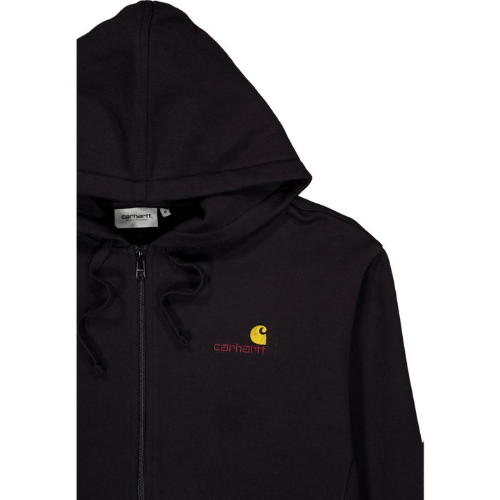 Hooded American Script Jacket Black