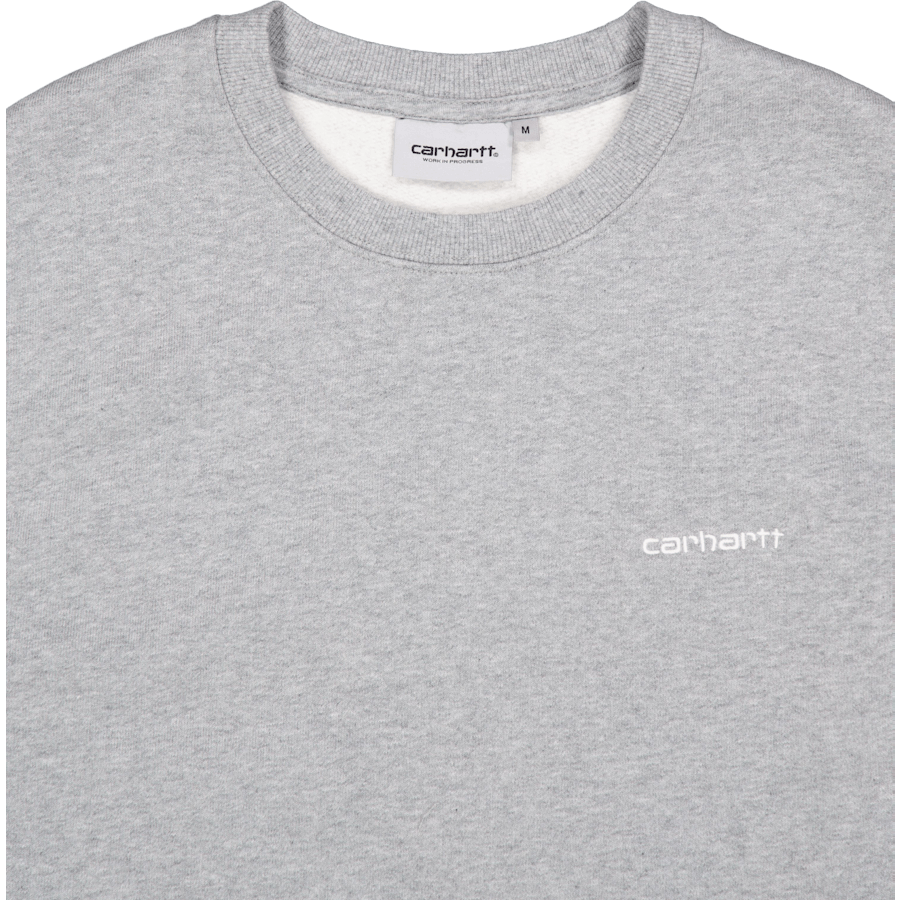 Script Vest Sweat Grey Heather / White