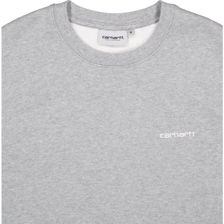 Script Vest Sweat Grey Heather / White