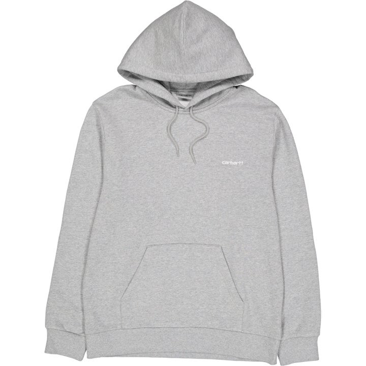 Mikina s kapucí s výšivkou Script Grey Heather / White