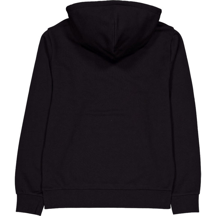Hooded Script Embroidery Sweat Black / White