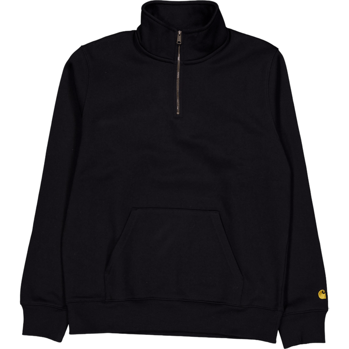 Chase Neck Zip Sweat Black / Gold