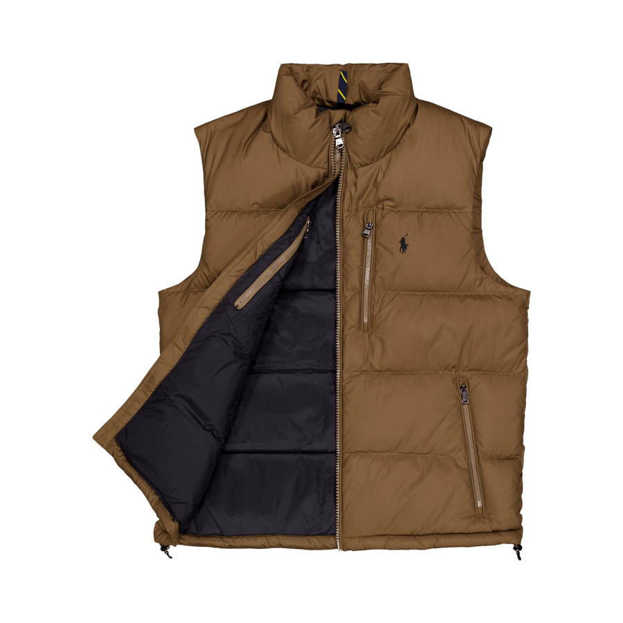 The Gorham Down Vest Dark Taupe