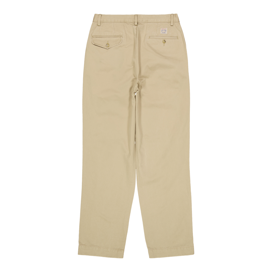 Whitman Relaxed Fit Pleated Chino Pant Rl Khaki