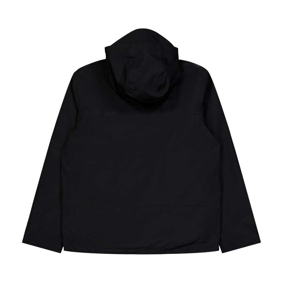 Water-Resistant Hooded Jacket Polo Black