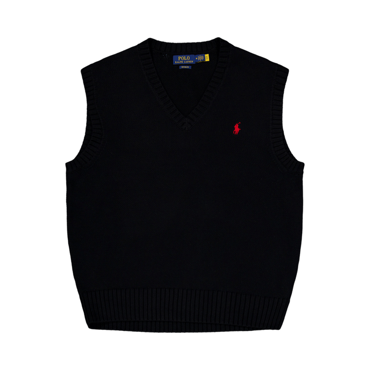 Bavlněná svetrová vesta Big Fit Polo Black