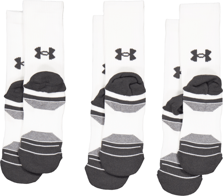 Ua Performance Tech 3pk Crew Blanc