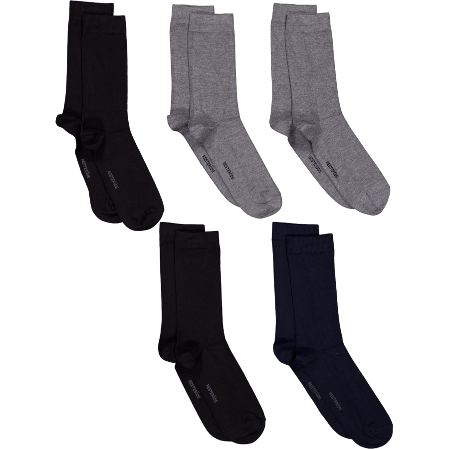 Socks Bamboo 5-pack Black/grey Melange/navy