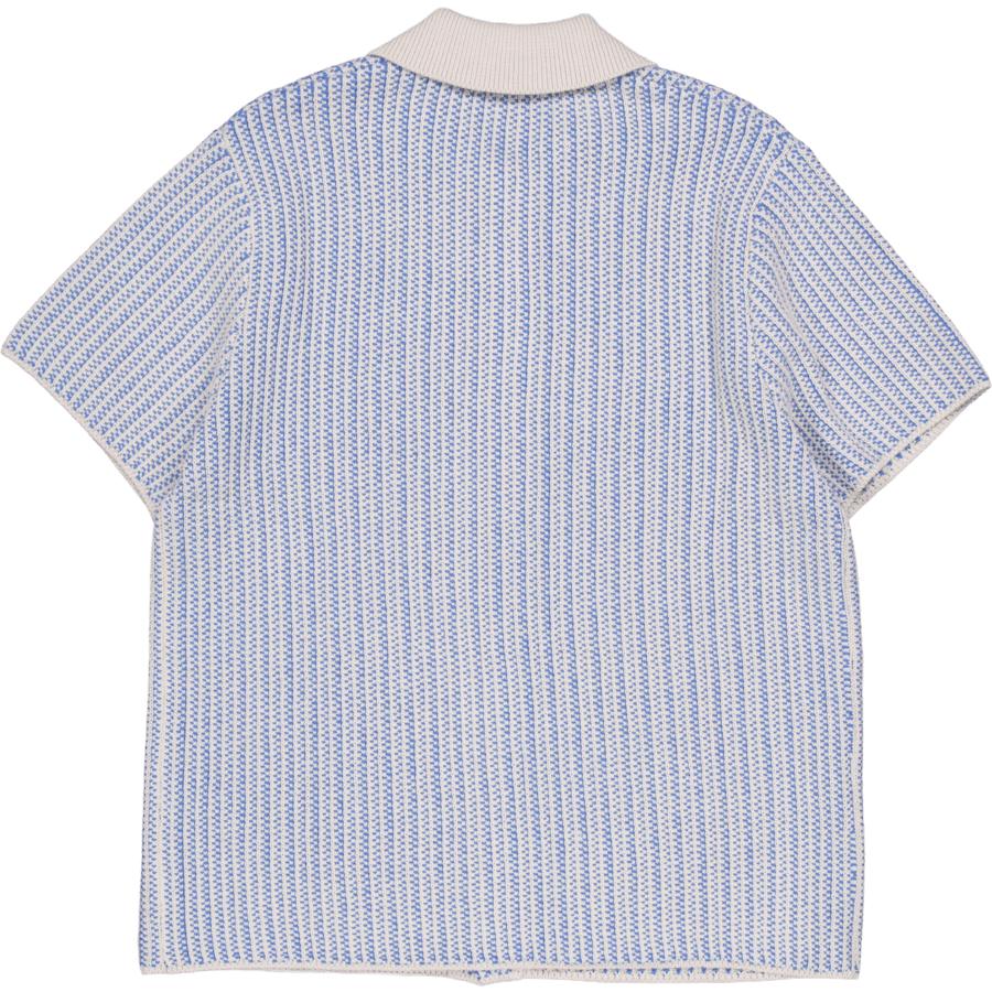 Easton Knitted Ss särk Washed Denim