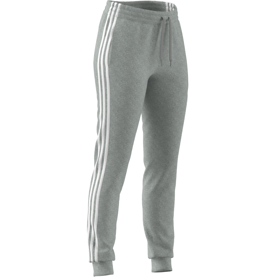 Essentials Single Jersey 3-Stripes Joggers Medium Grey Heather / White