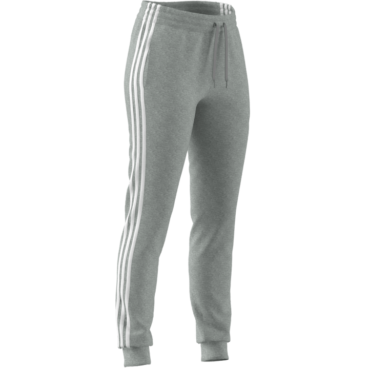 Essentials Single Jersey 3-Stripes Joggers Medium Grey Heather / White
