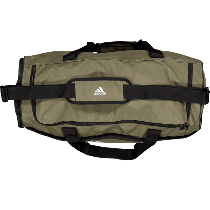 Essentials Linear Duffel Bag Medium Olive Strata / Black / White