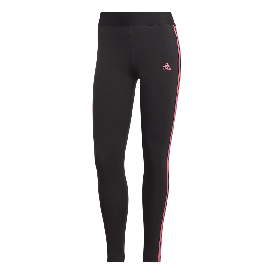 Legíny 3 Stripes Black / Pulse Magenta