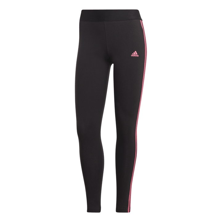 Legíny 3 Stripes Black / Pulse Magenta