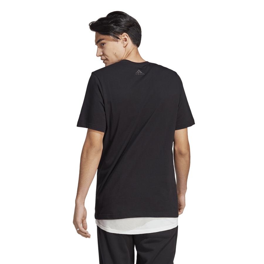 Essentials Single Jersey Linear Embroidered Logo T-Shirt Black