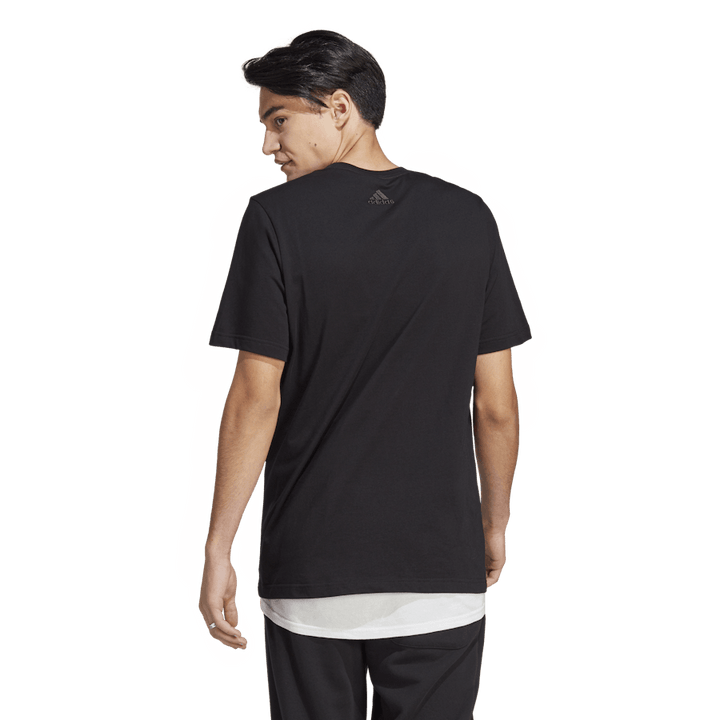 Essentials Single Jersey Linear Embroidered Logo T-Shirt Black