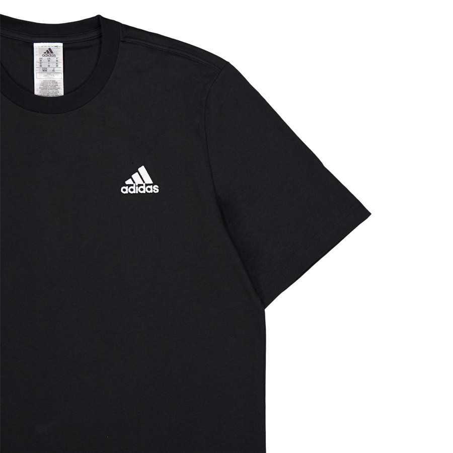 Essentials Single Jersey Embroidered Small Logo T-Shirt Black