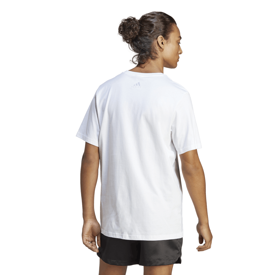 T-shirt Essentials en jersey simple avec grand logo blanc