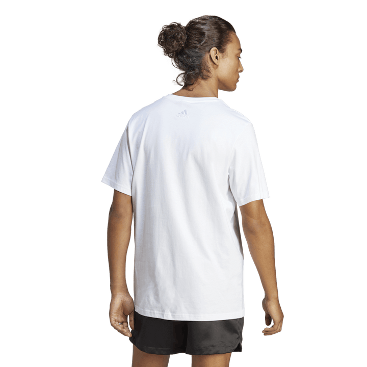 T-shirt Essentials en jersey simple avec grand logo blanc