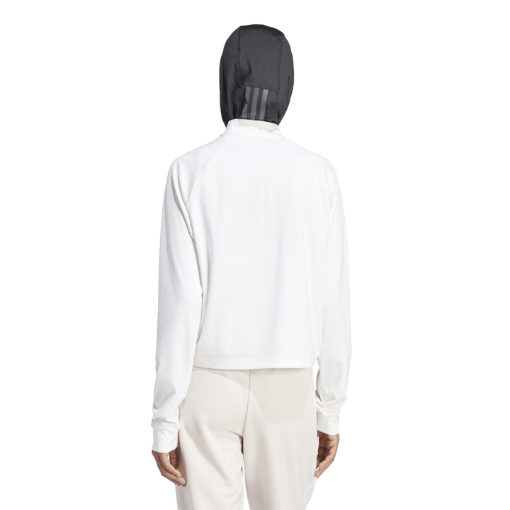 Train Essentials Minimal Branding 1/4-Zip Cover Up White