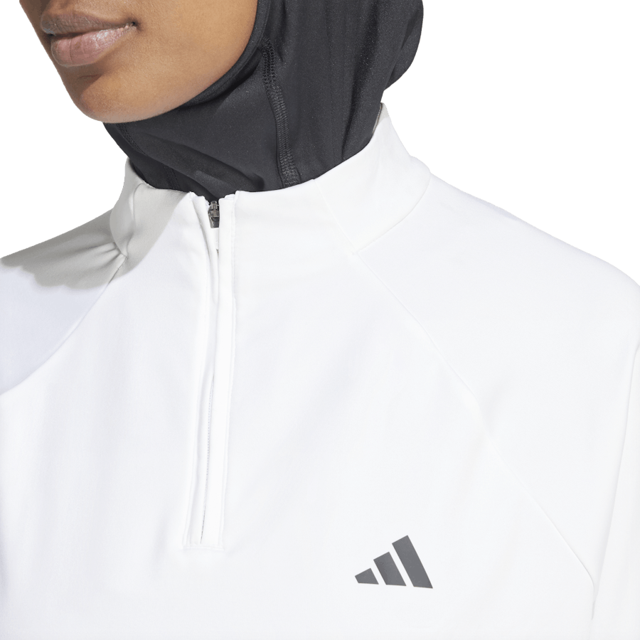 Train Essentials Minimal Branding 1/4-Zip Cover Up White