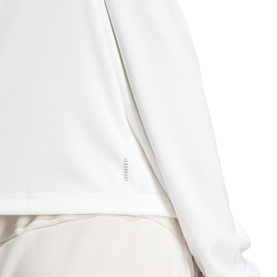 Train Essentials Minimal Branding 1/4-Zip Cover Up White