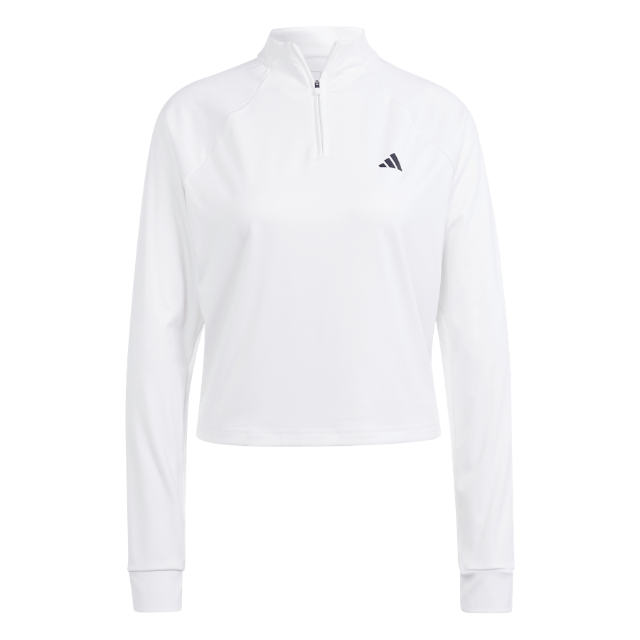Train Essentials Minimal Branding 1/4-Zip Cover Up White
