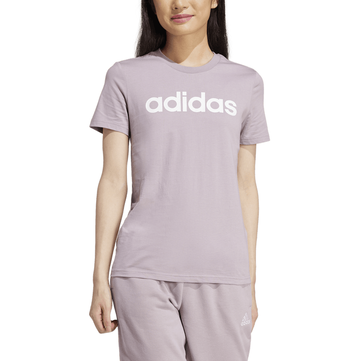 Essentials Slim Logo T-Shirt Preloved Fig / White