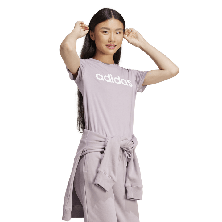 Essentials Slim Logo T-Shirt Preloved Fig / White