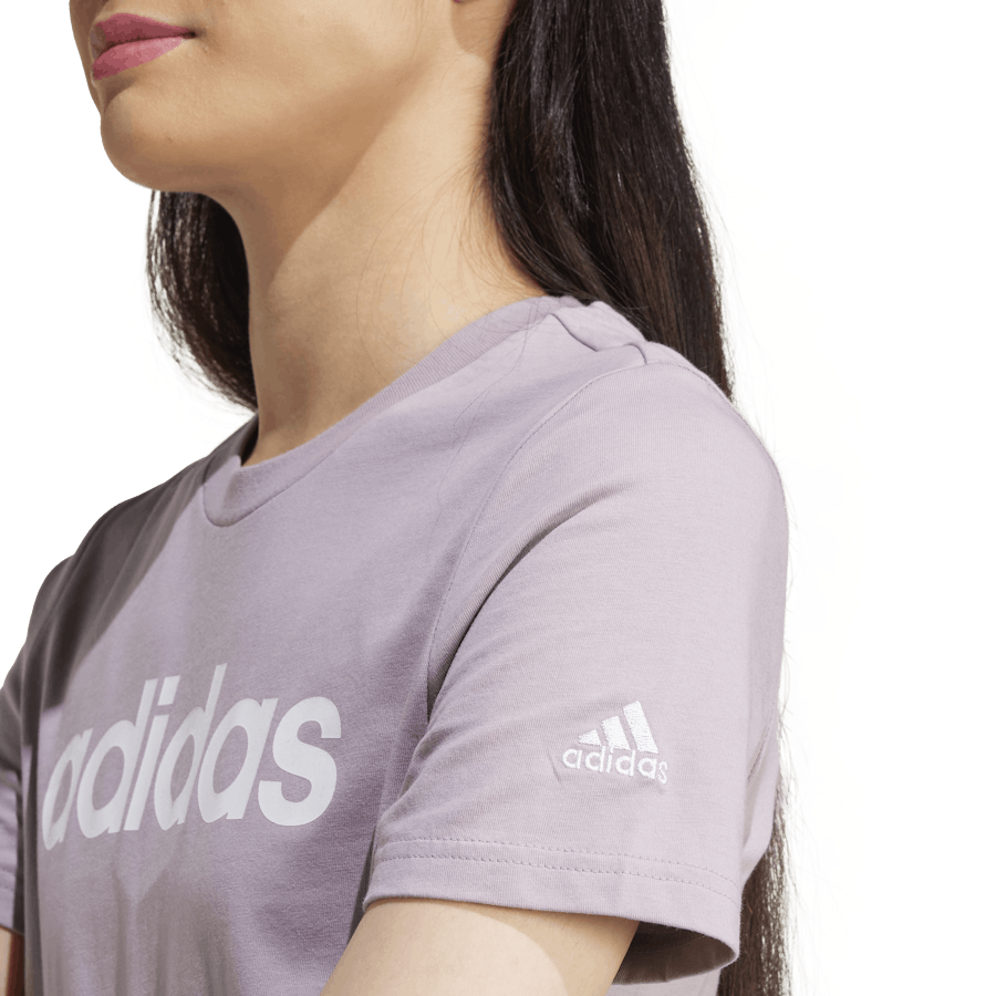 Essentials Slim Logo T-Shirt Preloved Fig / White