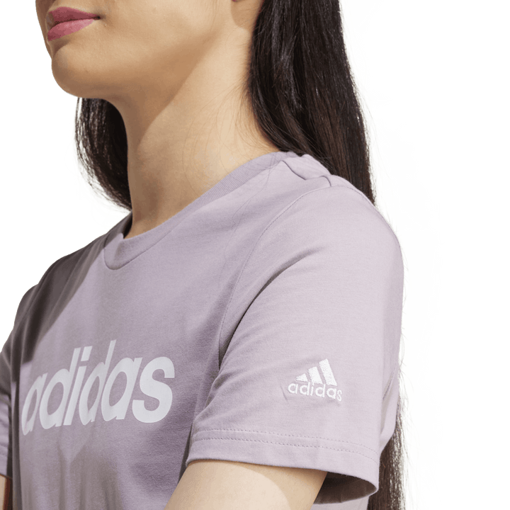 Essentials Slim Logo T-Shirt Preloved Fig / White