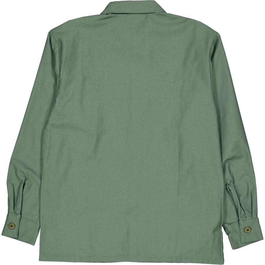 2 Pocket Shirt Olive Sateen